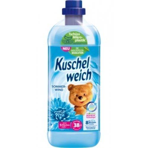 04344 Кондиціонер для білизни Kuschelweich Літній вітер (СИНІЙ) 1л (38пр) 12шт/ящ