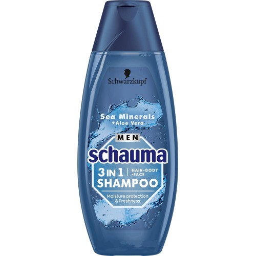 Шампунь Shauma чоловічий 3в1 морські мінерали та алоє вера 380мл