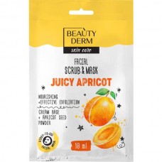 BEAUTYDERM Маска-скраб для обличчя Juicy Apricot 10мл