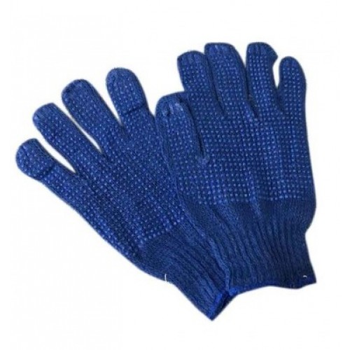 Рукавиці стрейчеві в крапку сині, чорні, червоні