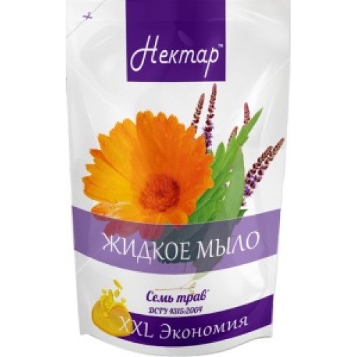 Рідке мило Нектар сім трав 500 мл дой-пак
