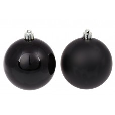 Набір новорічних кульок Bonadi 8см (чорний онікс) 4шт 