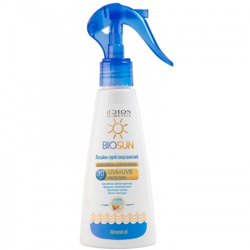 Сонцезахисний лосьйон-спрей BIOSUN UVA+UVB SPF30, 150мл