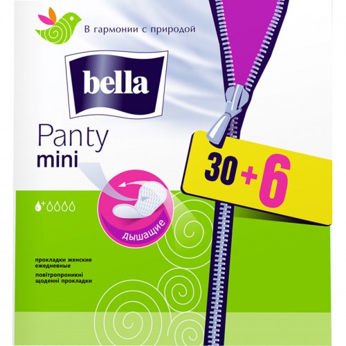 Щоденні прокладки Bella panty mini 30шт+ 6шт