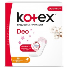 Щоденні прокладки Kotex Normal Plus Deo 56шт