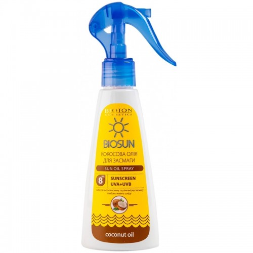 Кокосова олія-спрей для засмаги BIOSUN SPF8, 150 мл