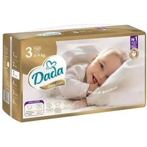 157501 Підгузники дит. ДаДА Extra Care 3 (4-9 кг) 50шт (Золота)
