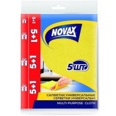 Серветки універсальні віскозні Novax 30*34см 6шт