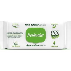 Вологі серветки для прибирання Freshmaker з ароматом білого мила 100шт