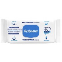Вологі серветки для прибирання Freshmaker з додаванням відбілювача 100шт