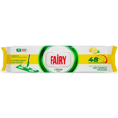 Вологі серветки для підлоги Fairy Лимон 50шт
