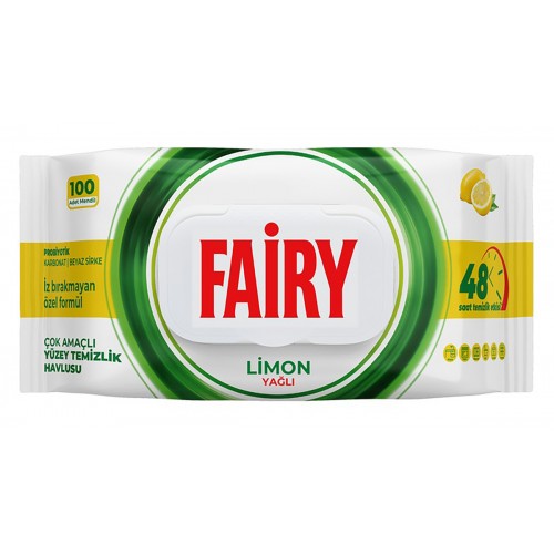 Вологі серветки для прибирання Fairy Лимон 100шт