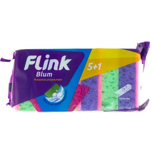 Кухонна губка Flink Blum ідельне піноутворення 5+1шт