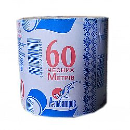 Туалетний папір Альбатрос 60 чесних метрів (8шт)