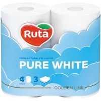 Туалетний папір Ruta Pure White 3 шар білий 4рул
