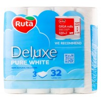 Туалетний папір Ruta Pure White 3 шар білий 32рул