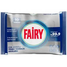 Серветки вологі для прибирання Fairy Platinum Антибактеріальні 10шт