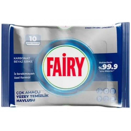 Серветки вологі для прибирання Fairy Platinum Антибактеріальні 10шт