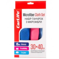 Набір ганчірок CarLife 30*40см 3ш (для панелей, скла, універсальна) 