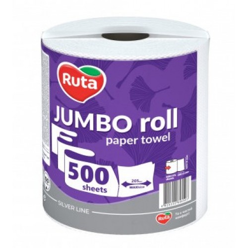Рушник паперовий Ruta Jumbo Roll 500 відр. 2шар