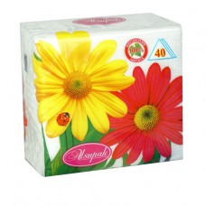 Серветки столові Алсупак 1 шар білі 40шт