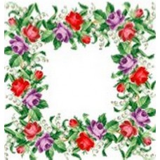 Серветки столові La Fleur 2 шар. 33*33см Квітковий віночок 20шт
