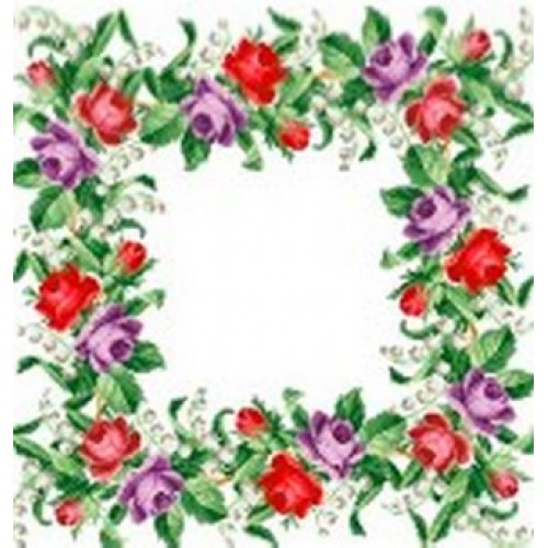 Серветки столові La Fleur 2 шар. 33*33см Квітковий віночок 20шт