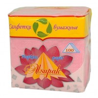 Серветки столові Алсупак 1 шар 24*25 рожеві 100шт