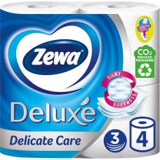 Туалетний папір Zewa Delux 3 шар білий 4шт
