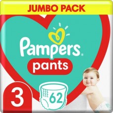 Трусики Pampers Pants Jumbo №3 6-11кг 62шт