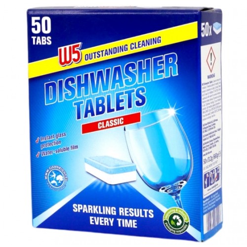 Таблетки для посудомийної машини W5 CLASSIC 50шт (660г)