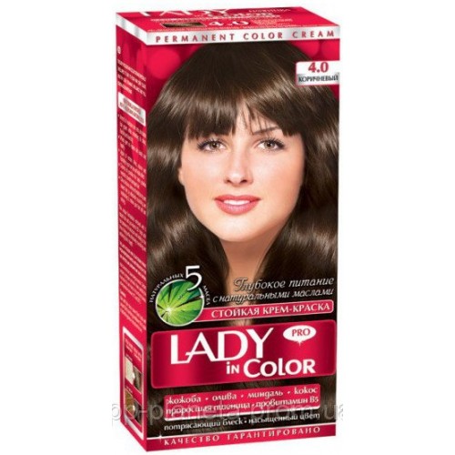 Фарба для волосся Lady in Color №4.0 Коричневий