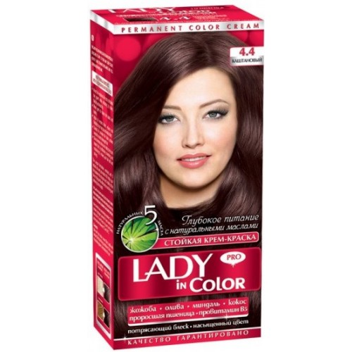 Фарба для волосся Lady in Color №4.4 Каштановий