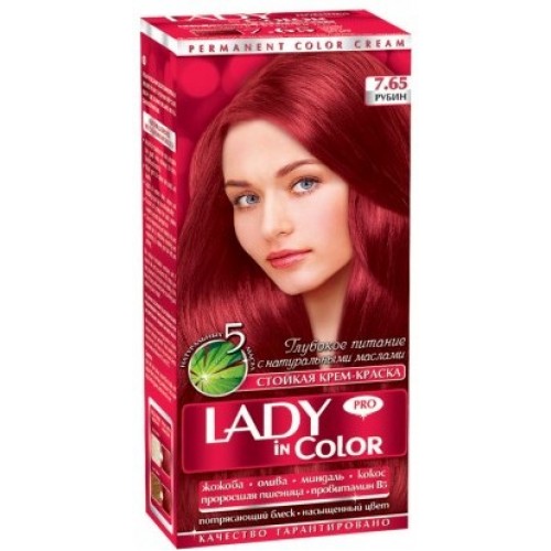 Фарба для волосся Lady in Color №7.65 Рубін