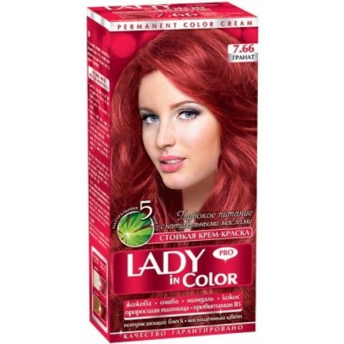 Фарба для волосся Lady in Color №7.66 Гранат