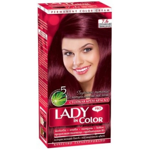 Фарба для волосся Lady in Color №7.6 Темна вишня