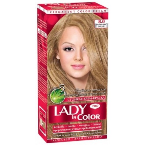 Фарба для волосся Lady in Color №8.0 Натурально-русявий