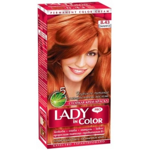 Фарба для волосся Lady in Color №8.43 Манго