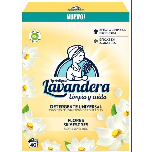 Пральний порошок Lavandera Білі квіти (40 пр) 2,2 кг