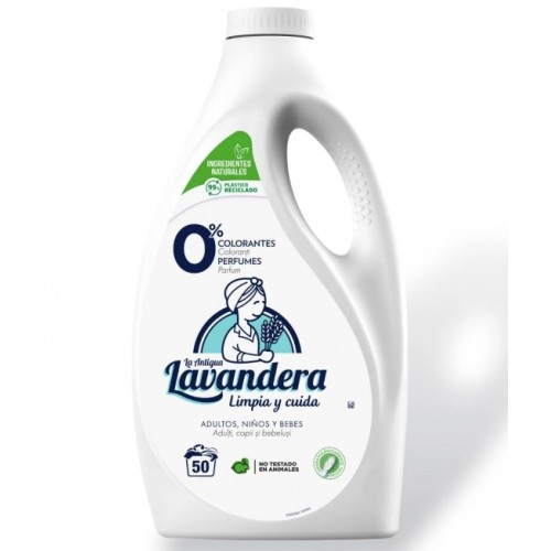 Гель для прання Lavandera NATURAL 2,50л (50пр) (без барвників та аромату)