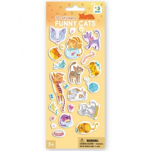 Набір 3D-наліпок Dodo Кумедні котики