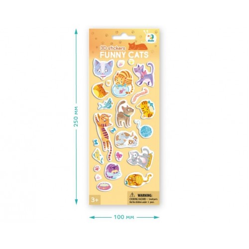 Набір 3D-наліпок Dodo Кумедні котики