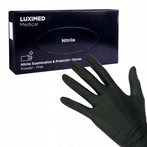Перчатки нітрилові Luximed, розмір L чорні