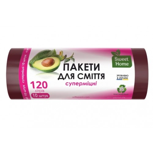 Мішки для сміття Anna Zaradna/Sweet Home 120л (10шт) супер міцні