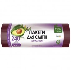 Мішки для сміття Anna Zaradna/Sweet Home 240л (5шт) супер міцні