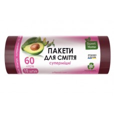 Мішки для сміття Anna Zaradna/Sweet home 60л (10шт) супер міцні