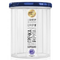 Ємність для сипучих Народний Продукт 1,5л темно синя кришка