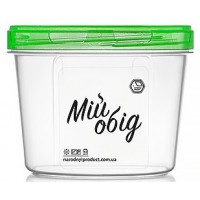Кругла ємність Народний Продукт Мій обід (зелена кришка) 0,5л