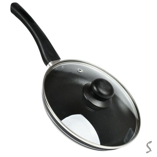 MH-0624 Сковорідка антипригарна з кришкою скло 24см  Stenson